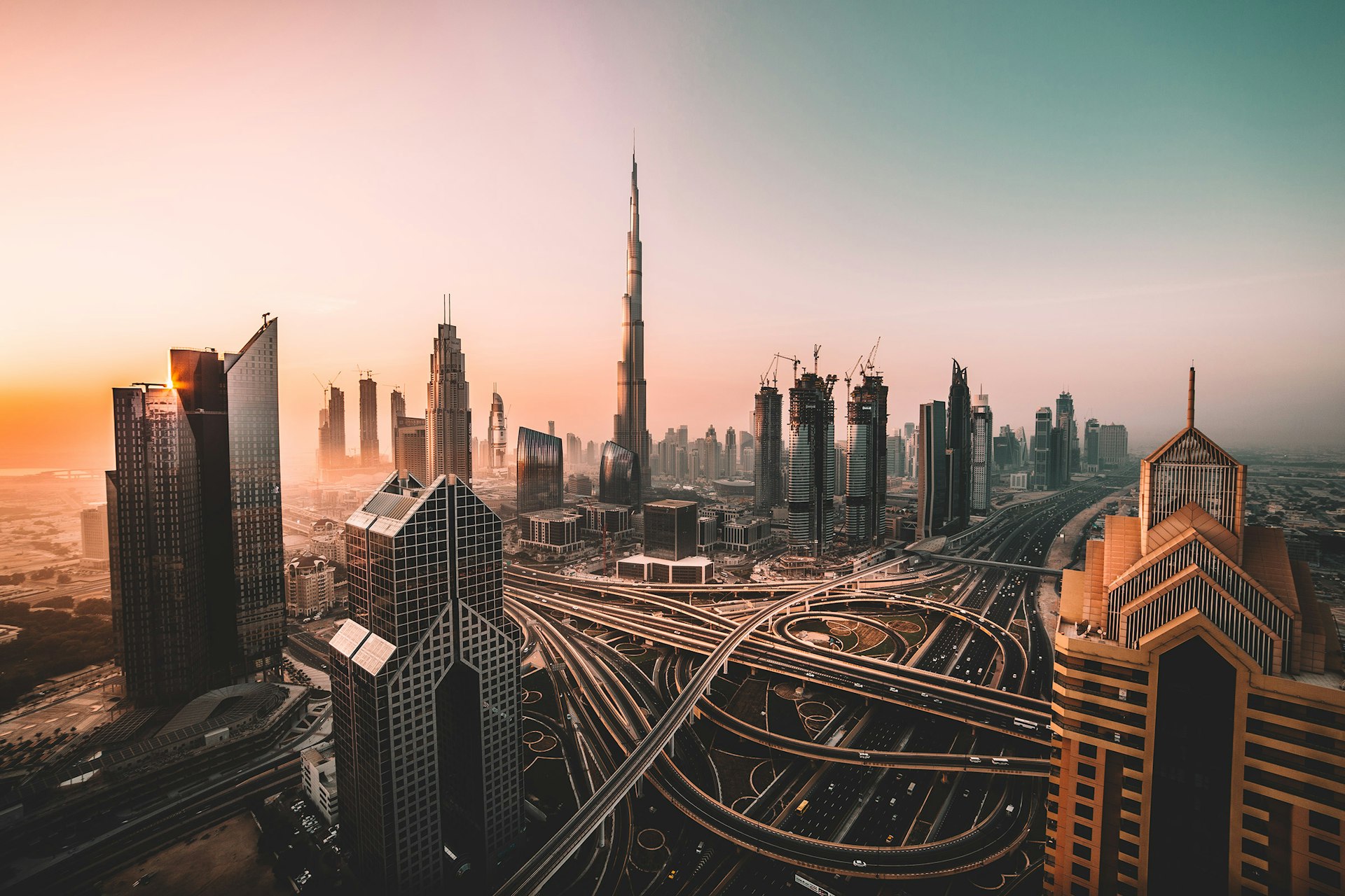 Dubai skyline at night