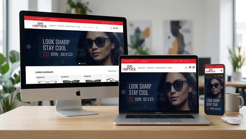 ioptics ecommerce website